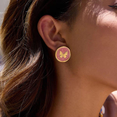 Resin Butterfly Earrings